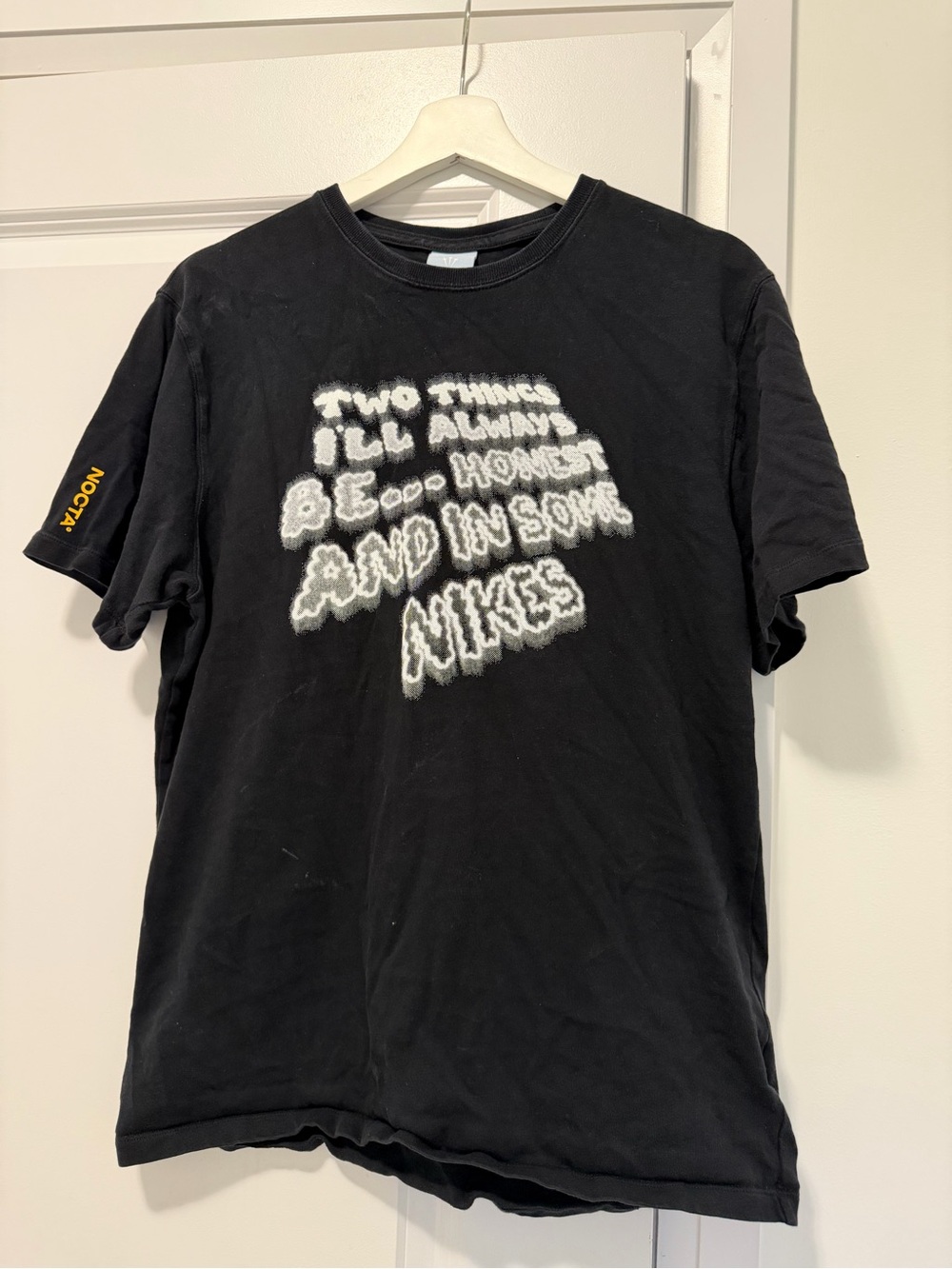 Nike Black Tee with White Puffy Graphic